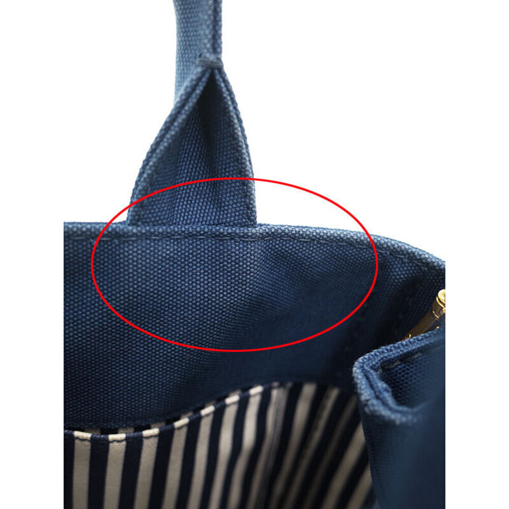 Prada Blue Denim Tote Canvas 2way Bag Canapa - Picture 4 of 9